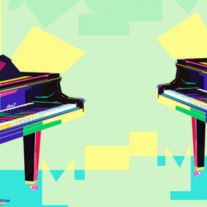 Visule coloré de piano