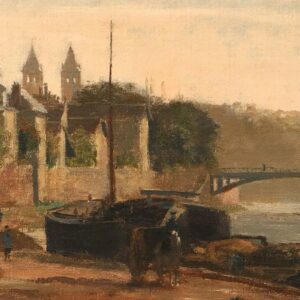 Henri ROUART (1833-1912) Le Pont de Melun (détail), Huile sur toile, 2ème moitié du 19e s. ©Ville Melun/Musée Art Histoire