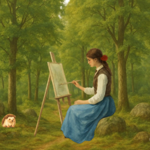Petits ateliers du mercredi - Visuels Sortir à Melun (2) La petite peintre dans la forêt