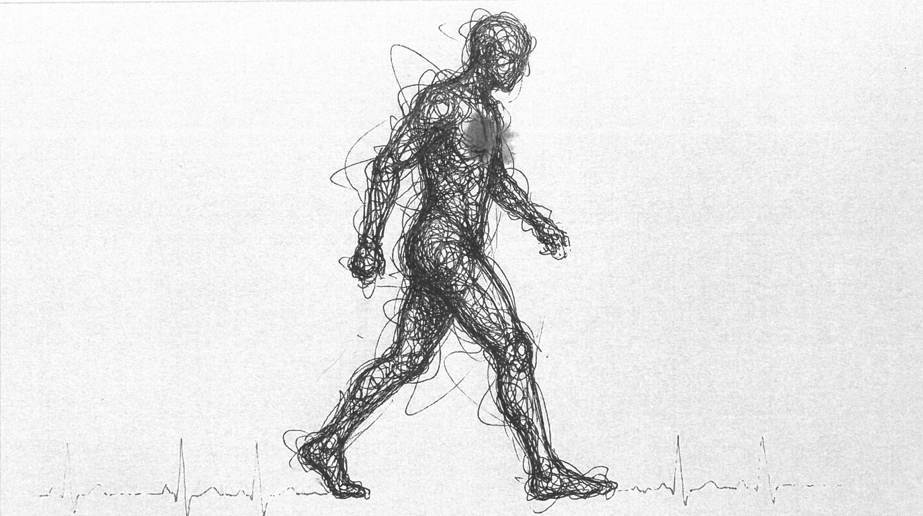 Corps, cœur, trace. Etude visuelle pour Mnémosyne. Copyright : Ridha Dhib.
